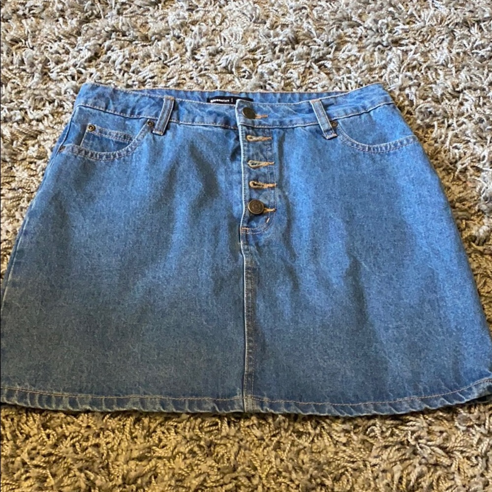 Blue notes jean skirt